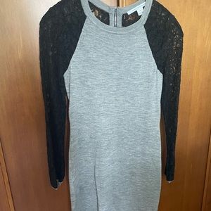 Dvf dress grey and black
